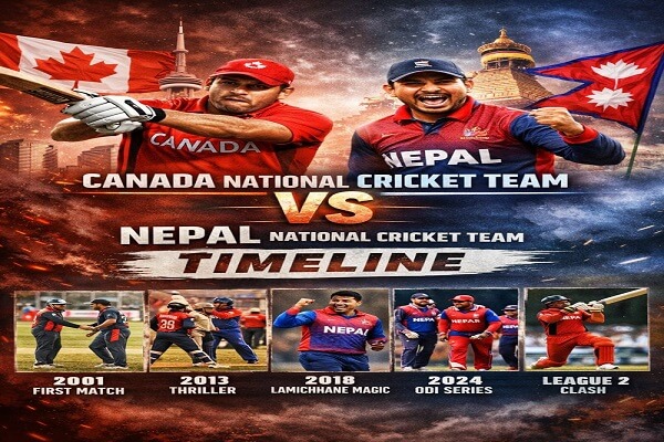 Canada National Cricket Team vs Nepal National Cricket Team Timeline