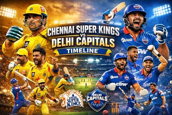 Chennai Super Kings vs Delhi Capitals Timeline
