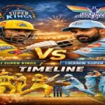Chennai Super Kings vs Lucknow Super Giants Timeline
