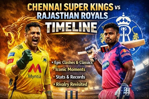 Chennai Super Kings vs Rajasthan Royals Timeline
