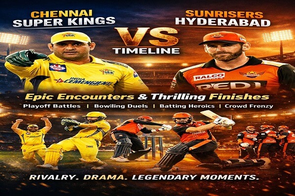 Chennai Super Kings vs Sunrisers Hyderabad Timeline