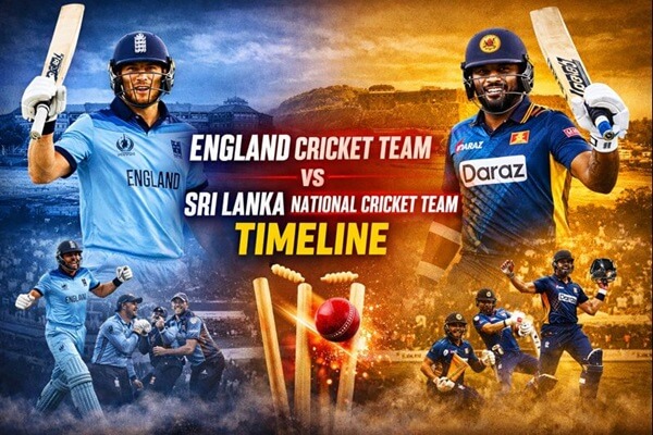 England Cricket Team vs Sri Lanka National Cricket Team Timeline