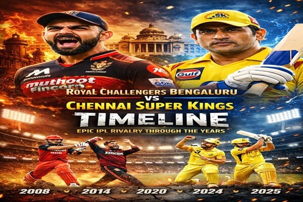Royal Challengers Bengaluru vs Chennai Super Kings Timeline