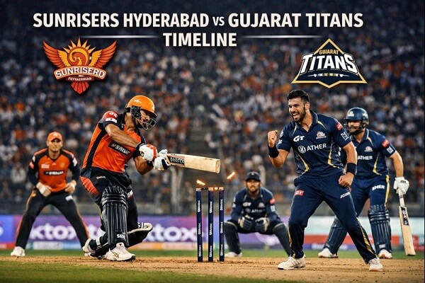 Sunrisers Hyderabad vs Gujarat Titans Timeline