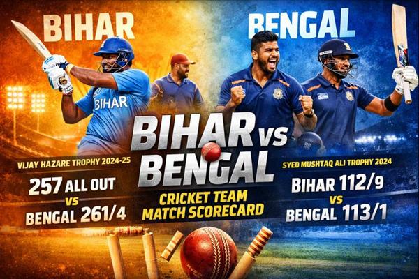 Bihar vs Bengal Cricket Team Match Scorecard