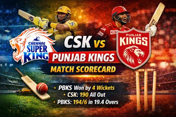 CSK vs Punjab Kings Match Scorecard