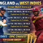 England vs West Indies Cricket Match Scorecard