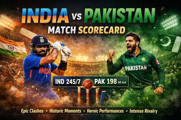 India vs Pakistan Match Scorecard