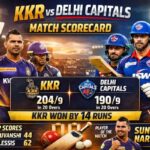 KKR vs Delhi Capitals Match Scorecard