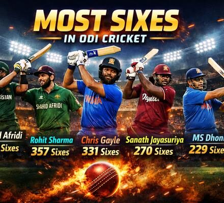 Most Sixes in ODI Cricket