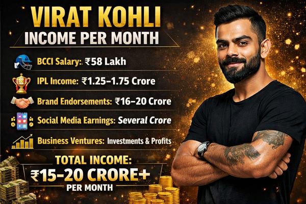 Virat Kohli Income Per Month