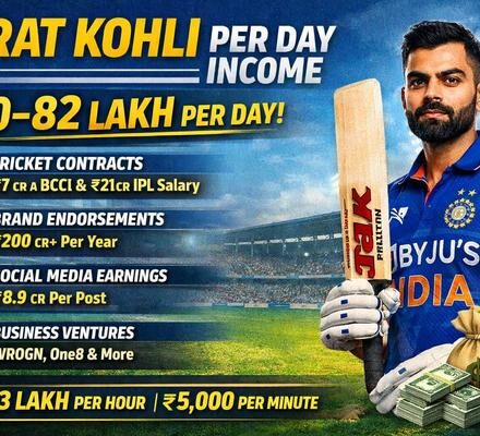 Virat Kohli Per Day Income
