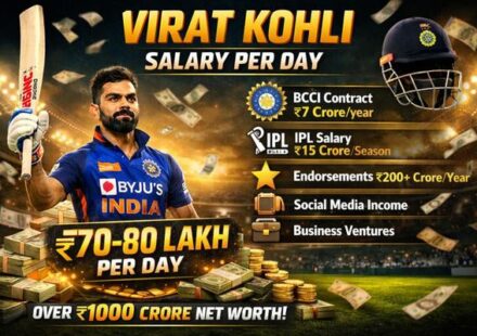 Virat Kohli Salary Per Day