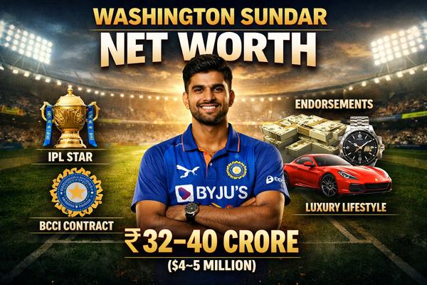 Washington Sundar Net Worth