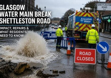 glasgow water main break shettleston road
