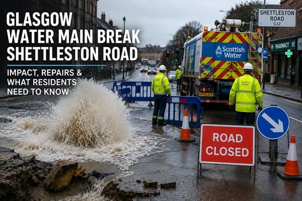 glasgow water main break shettleston road